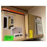 Sylvania Wall Mounted Outdoor Light and a Box of Flushmounted Ceiling Lights
