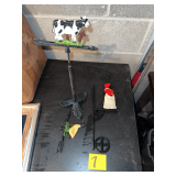 Black Americana Wrought Iron Wall Mount Decor - Vintage Wrought Iron Farm Animal Weathervane