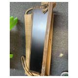 Wooden Chalkboard Shelf