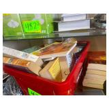 Plastic Basket Full of Paper Back Novels