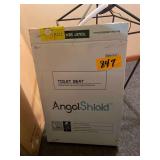 Angle Shield Blue Toilet Seat