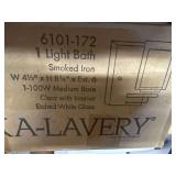 Smoked Iron Wall Sconce - LED Vanity Light NIB