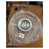 Glass Serving Tray 15” Diameter- Pewter Plate 6” Diameter