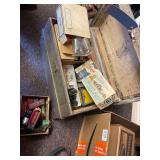 Metal Box Full of Vintage Glass Tubes