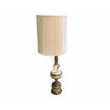 Pair Of Vintage Stiffel Hollywood Regency Table Lamps 40.5” H.