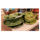 Leaf Pattern Serving Dishes And Bowls