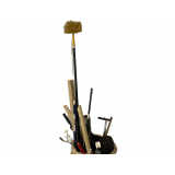Barrel Of Cleaning Tools. Umbrellas