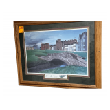 2 Prints30.5'x27' of Famous Golf Courses St. Andrews and Pebble Beach