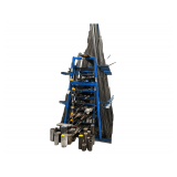 Steel Rack 8’H. X 132”L. Must Be Removed On A Separate Day Of Removal Must Bring Proper Tools & Help - Rack Only Not Contents