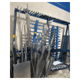 Steel Rack 8’H. X 123”L. Must Be Removed On Separate Day From Removal Must Bring Proper Tools &Help - Rack Only Not Contents