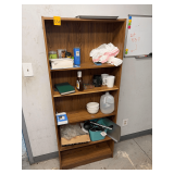 Bookshelf w/ Kitchen Utensils, Bowls, Mugs - 28 1/2' x 9 1/2' x 68'
