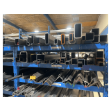 3 Shelves of Steel Drop Pieces - Angle, Square, & Rectangular - Approx. 4'