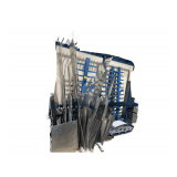 Steel Rack 8’H. X 123”L. Must Be Removed On Separate Day From Removal Must Bring Proper Tools &Help - Rack Only Not Contents