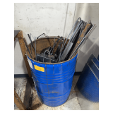 55gal Metal Drum w/ Scrap