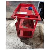 Tool Cart Includes Contents 33”L. X 16”W. X 32”H.