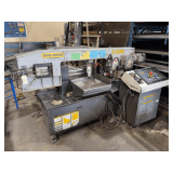 Hyd-Mech  Horizontal Semi-Automatic Bandsaw - Model S-20A - S/N 8B0711210 - 208V - Programmable Auto Feed - Includes Extra Blades (14'10' x 1' x .035 - 6/8 Teeth Pitch) - 8' x 9' x 4 1/2'