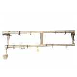 Vintage Wall Mounted Utensil Hanging Rack - 6’ Width