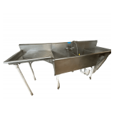 Commercial Double Basin Dish Table - 100' x 28' x 48' - Will Be Disconnected