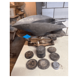 Cast Iron Balance Scale - Includes Weight Tray with Scoop & Assorted Weights