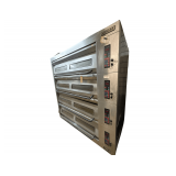 Hobart 4 Stack Stone Deck Oven w/ Steam Injection - Model 4HBD0 - S/N 60-1005222 - 3PH, 220V - 74' x 40' x 82'
