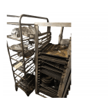 4 Sheet Racks w/ Doughnut Trays, Molds, & Pans