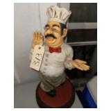 Baker Statue 30”H. Wooden Bakery Sign 24”L.