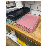 2 Assorted Stacks of Coated Trays