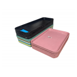 2 Assorted Stacks of Coated Trays