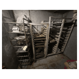 4 Sheet Racks w/ Doughnut Trays, Molds, & Pans