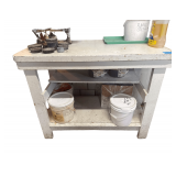 Wooden Work Table - Top is 46.5” x 24”