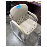4-Steel/Plastic Office Chairs