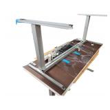Steel/Wood Adjustable Computer Table/Desk With Power Supply 6’L.