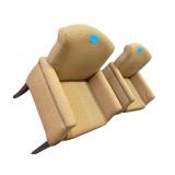 2-Wooden/Upholsterd Accent Chairs 3’H. X26”W. X 19”D.