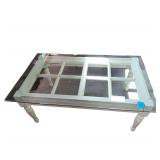 Glass Top Coffee Table. 54 Inches Wide By 80 1/2 Inches L By 23 I nches H