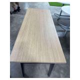 Steel/Wood Desk Table 2’X5’X29”