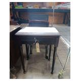 Vintage End Table With Drawer 23 Inches L,  17 Inches W,  28 1/2 Inches H