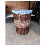Wicker Laundry Basket 19 1/2 Inches W By 24 1/4 Inches H