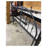 Wrought Iron Headboard With Bed Frame Approximately 76”L. Where Frame Attaches X 53”H.