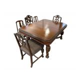 THE B B CO. Wooden Dining Table With 5 Chairs 60”LX44”W. X 30”H.
