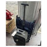 Dockers Suit Case - Blue Canvas Pull Cart - Shelving Not Included