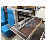 Steel/Wood Adjustable Computer Table/Desk With Power Supply 6’L.