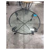 2- wrought Iron/Glass Accent Table’s 3’Diameter X17”H. — 2’Diameter X 23”H.