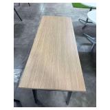 Steel/Wood Desk Table 2’X5’X29”