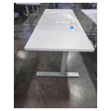 Adjustable Office Desk with Outlets 72" W