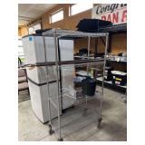 Steel Adjustable Mobile Shelving Unit 6’H.Unit Only