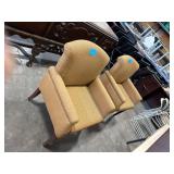 2-Wooden/Upholsterd Accent Chairs 3’H. X26”W. X 19”D.