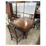 THE B B CO. Wooden Dining Table With 5 Chairs 60”LX44”W. X 30”H.