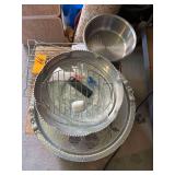 Hand Wrought Aluminum Bowl and Platter- Cookie Racks