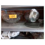 Grape Pattern Punch Bowl With Matching Cups, Large Compote Bowl And Platter, Microwave Plates