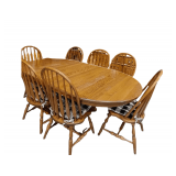 Dining Room Table, 6 Chairs, Hutch - Solid Wood